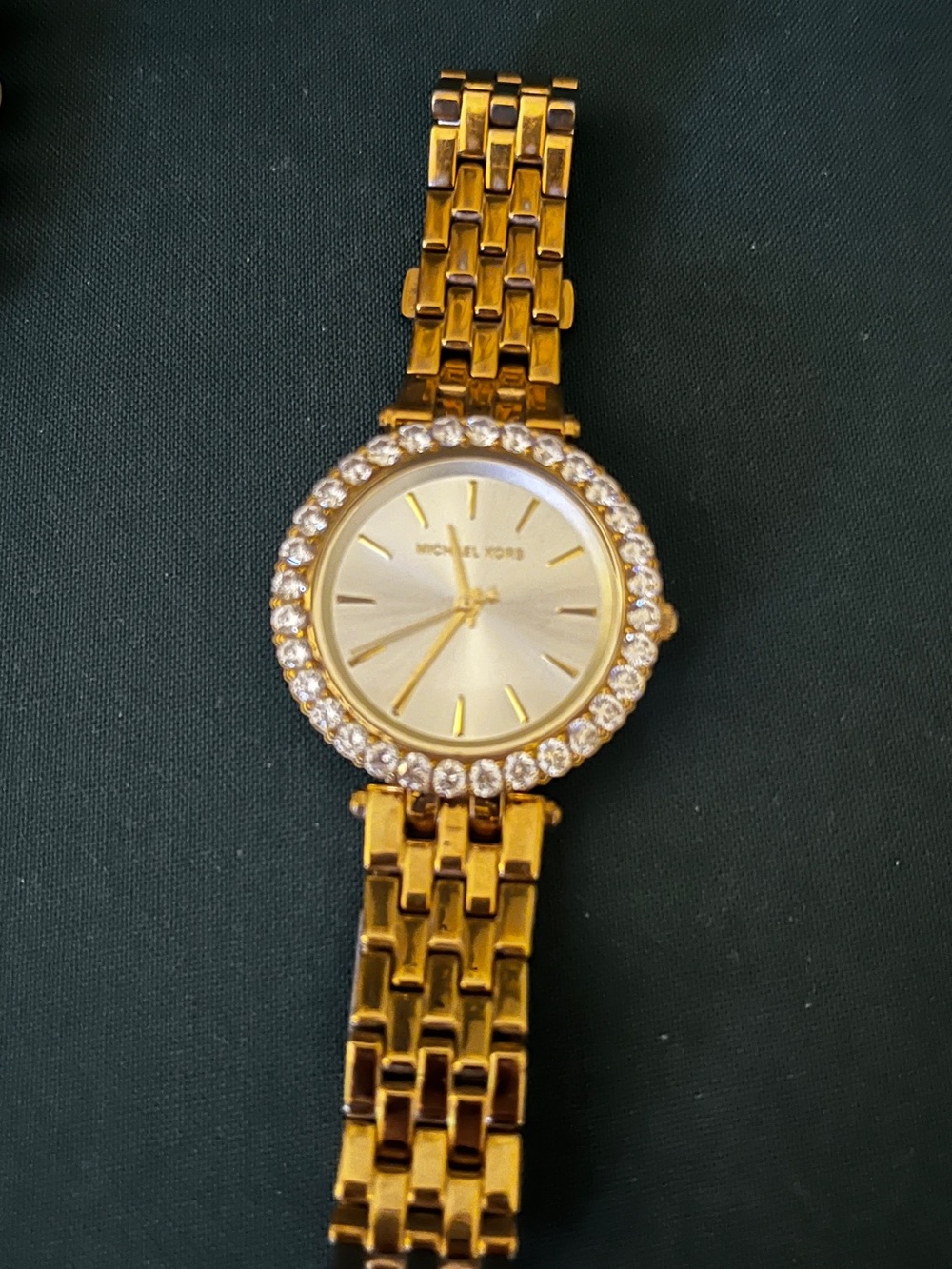 Michael Kors Gold Crystal-Bezel Women's Watch